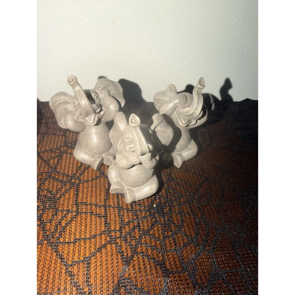 Mini Elephant Figurines Set Of 3 No Evil Natures Mark 3